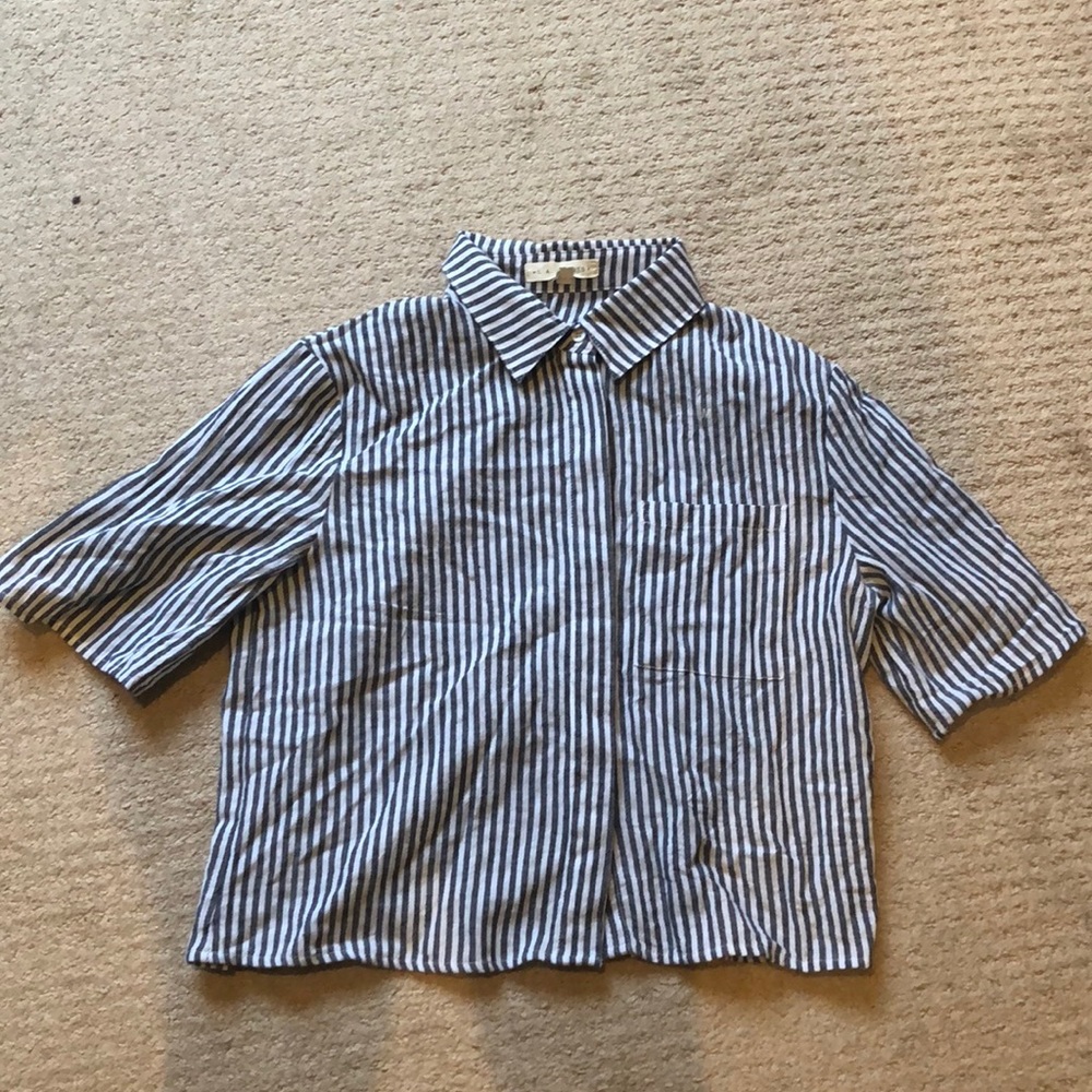 Striped button up